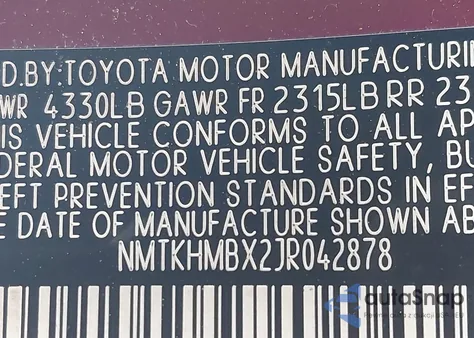 2018 Toyota C-Hr Xle Premium из США, поврежденный, VIN NMTKHMBX2JR042878